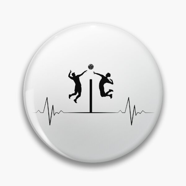 Item preview, Volleyball Heartbeat Net Duel – Minimal Line Art Design designed and sold by Corvotypus.