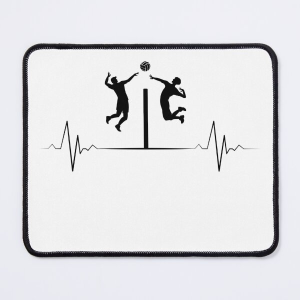 Item preview, Volleyball Heartbeat Net Duel – Minimal Line Art Design designed and sold by Corvotypus.