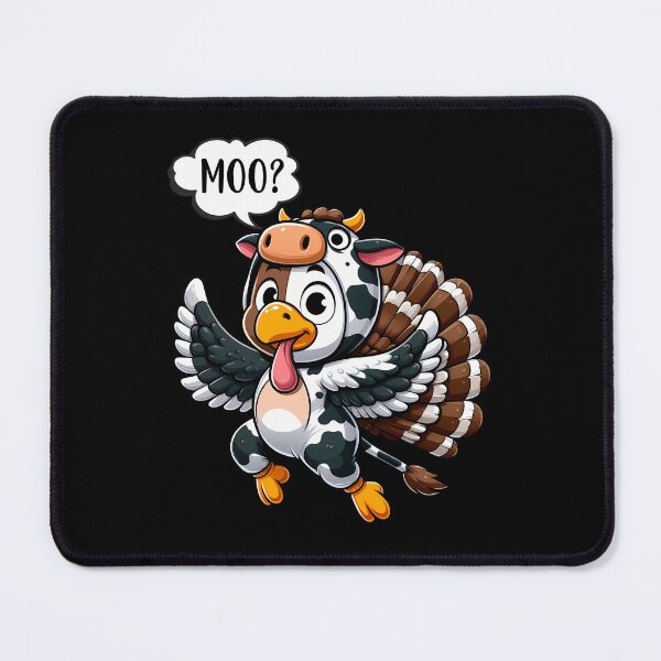 Item preview, Funny Holiday Thanksgiving Turkey Moo Festive Day 90s Cow designed and sold by rebeccathanuos.