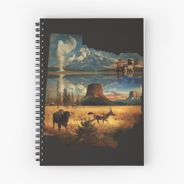 Item preview, Wyoming Pride Silhouette Art – Cowboys, Devils Tower & Bison Western Landscape Design designed and sold by TitanRN.
