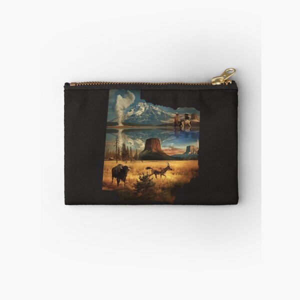 Item preview, Wyoming Pride Silhouette Art – Cowboys, Devils Tower & Bison Western Landscape Design designed and sold by TitanRN.