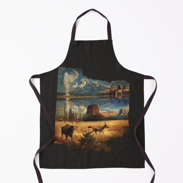 Item preview, Wyoming Pride Silhouette Art – Cowboys, Devils Tower & Bison Western Landscape Design designed and sold by TitanRN.