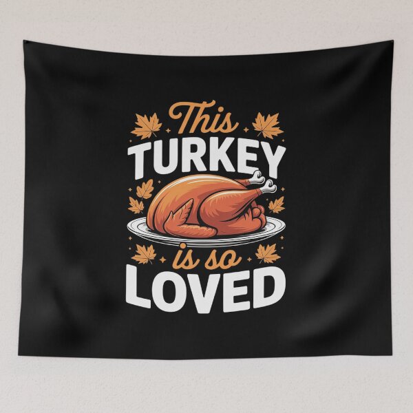 Item preview, This Turkey is So Loved Thanksgiving Fall  designed and sold by lilLilaBatArt.