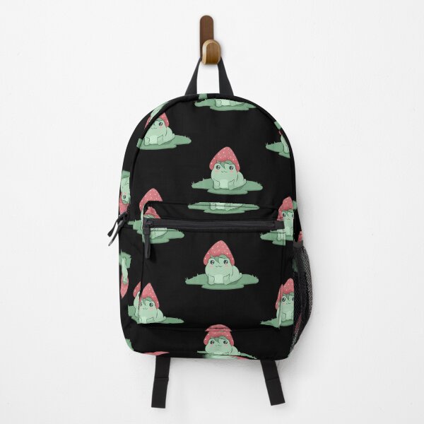 Item preview, Cottagecore Aesthetic Cute Kawaii Frog Strawberry Hat designed and sold by JuneLisa1.