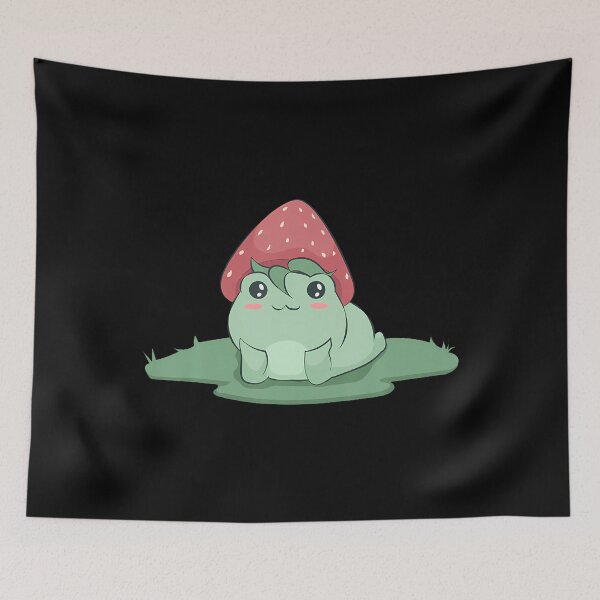 Item preview, Cottagecore Aesthetic Cute Kawaii Frog Strawberry Hat designed and sold by JuneLisa1.