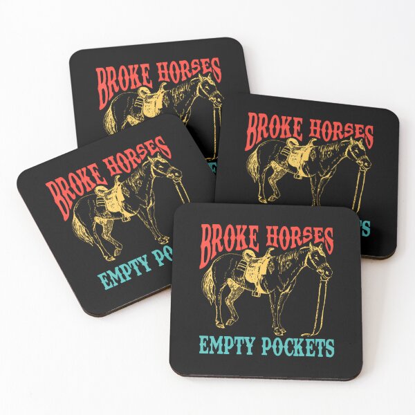 Item preview, Broke Horses Empty Pockets Funny Retro Vintage designed and sold by ConnieDora.