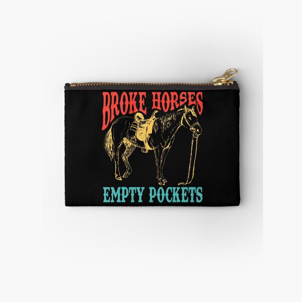 Item preview, Broke Horses Empty Pockets Funny Retro Vintage designed and sold by ConnieDora.