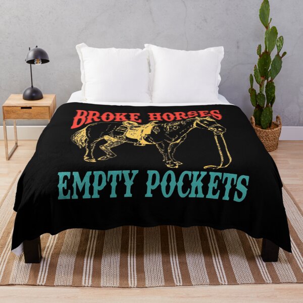 Item preview, Broke Horses Empty Pockets Funny Retro Vintage designed and sold by ConnieDora.