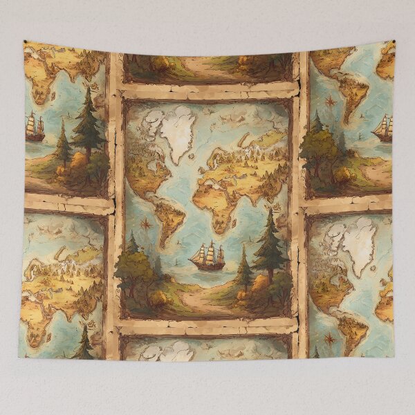 Item preview, Antique Old Map Explorer designed and sold by bapupa.