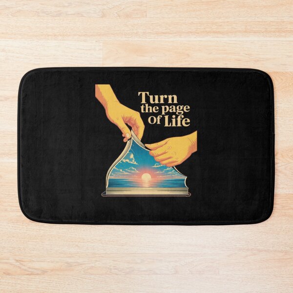 Item preview, Turn the Page of Life Quote Gold Sky Blue designed and sold by CultureSpec.