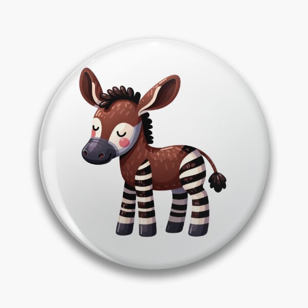 Item preview, Cute Okapi Sticker – Adorable Forest Giraffe Cartoon Art designed and sold by LunaPixelStudio.
