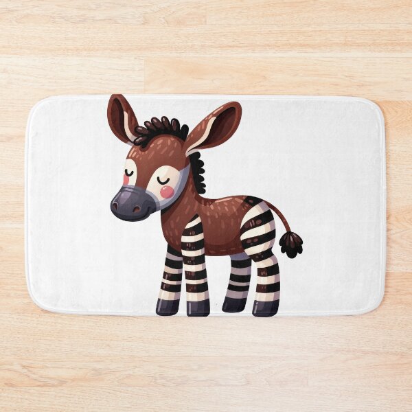 Item preview, Cute Okapi Sticker – Adorable Forest Giraffe Cartoon Art designed and sold by LunaPixelStudio.
