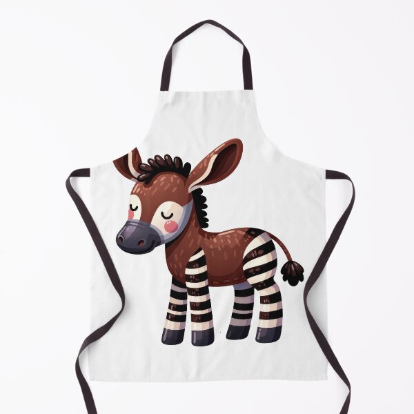 Item preview, Cute Okapi Sticker – Adorable Forest Giraffe Cartoon Art designed and sold by LunaPixelStudio.