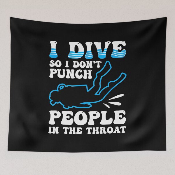 Item preview, Diving So I Don'T Punch People Sarcastic Suba Diving designed and sold by JuanitaJulia.
