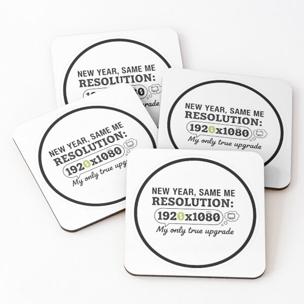 Item preview, New Year, Same Me: My Only True Resolution Upgrade (1920x1080) - Tech Humor Sticker designed and sold by CosyCush.