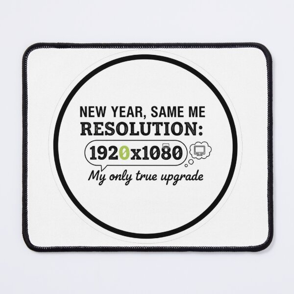 Item preview, New Year, Same Me: My Only True Resolution Upgrade (1920x1080) - Tech Humor Sticker designed and sold by CosyCush.