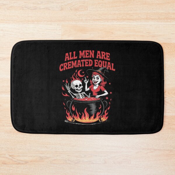 Item preview, All Men Are Cremated Equal Feminist Halloween Skeleton  designed and sold by lilLilaBatArt.