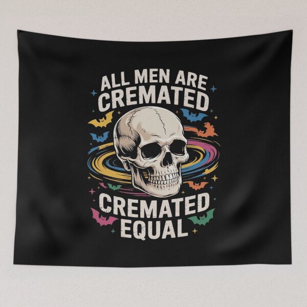 Item preview, All Men Are Cremated Equal Halloween Costume Skull1  designed and sold by lilLilaBatArt.
