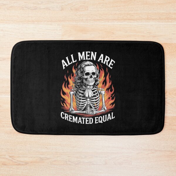 Item preview, All Men Are Cremated Equal Skeletons Historical Halloween  designed and sold by lilLilaBatArt.