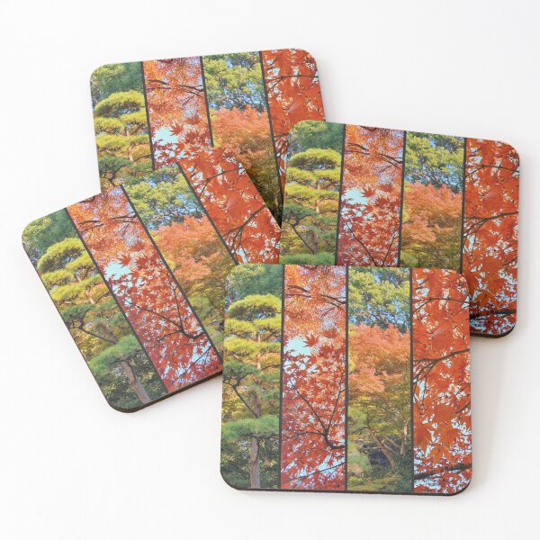 Item preview, Japanese Garden collage - red autumn leaves -  fall foliage  designed and sold by TalBright.