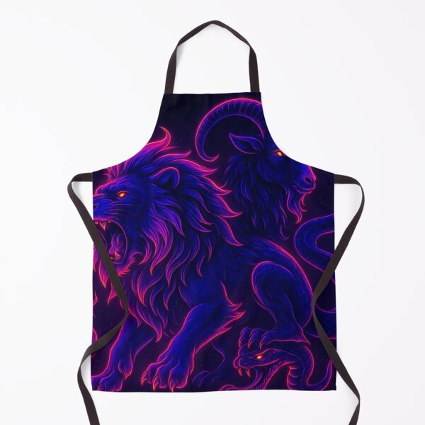 Item preview, Neon Chimera – Glowing Cyber Mythical Beast Art designed and sold by GolabMagic.