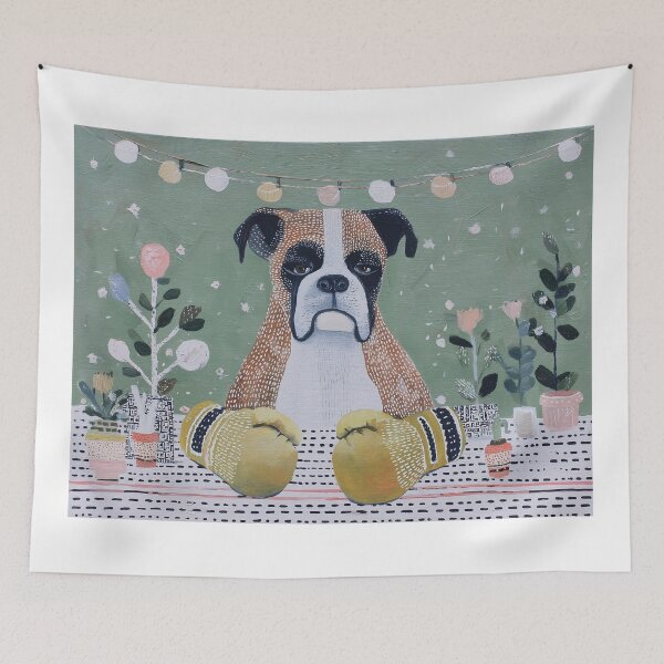 Item preview, Boxer Dog with Green Gloves designed and sold by lautir.
