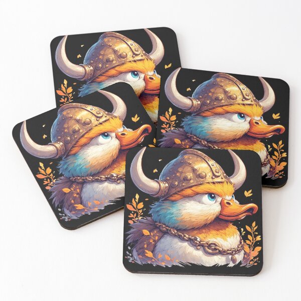 Item preview, Viking Duck Warrior – Cute Nordic Duck with Horned Helmet designed and sold by Karolina’s Cozy Creations.