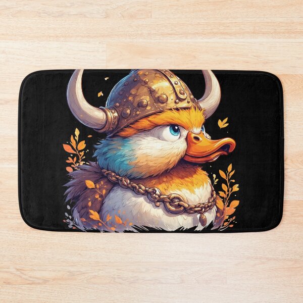Item preview, Viking Duck Warrior – Cute Nordic Duck with Horned Helmet designed and sold by Karolina’s Cozy Creations.