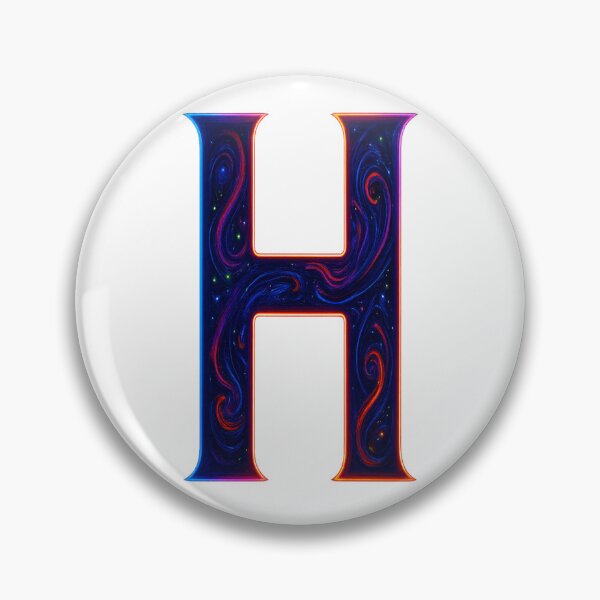Item preview, Cosmic Neon H Letter Glow Art designed and sold by HiteshArt111.