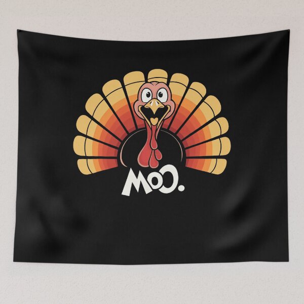 Item preview, Day Turkey Thanksgiving Festive 90s Moo Cow Holiday Funny designed and sold by rebeccathanuos.