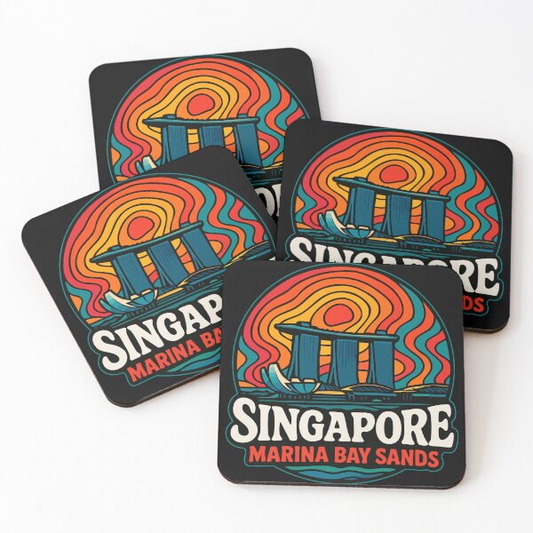 Item preview, Singapore Marina Bay Sands Retro Trippy Travel designed and sold by TomFrontierArt.