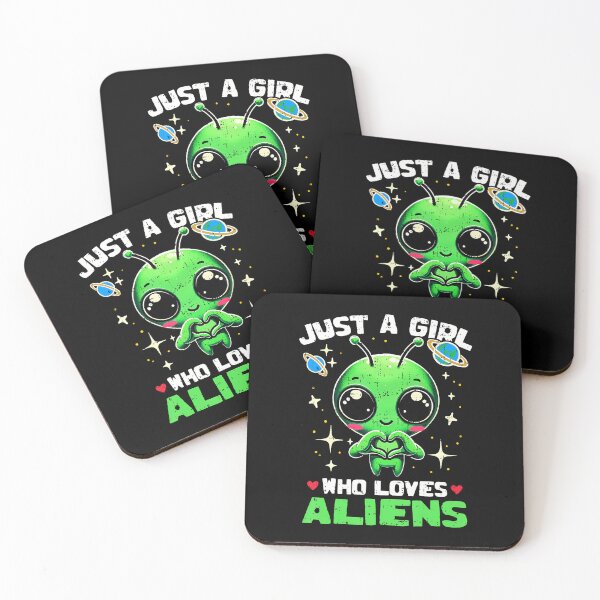 Item preview, Funny Just A Girl Who Loves Aliens Cute Alien Lover Girls designed and sold by FlorenceNorma.