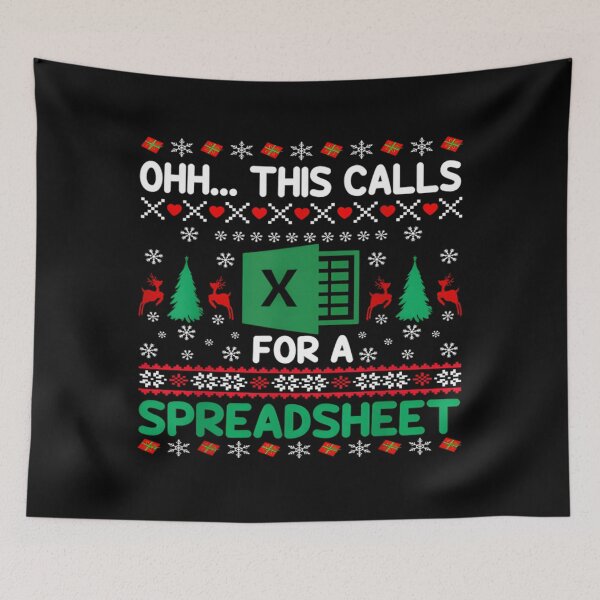 Item preview, Christmas Spreadsheet Classic This Fashion Nerd Holiday Funny For Oh Calls designed and sold by JasonCorvar.