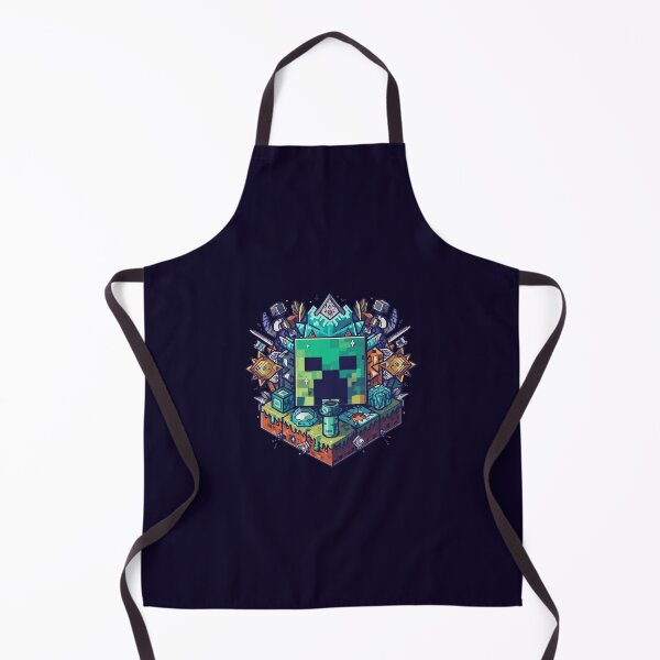 Item preview, Blocky Creeper King Gaming Graphic | Minecraft Inspired Emerald Deity Art Print | Pixelated Battle Gear Gamer T-Shirt PNG Digital designed and sold by HimBoo.