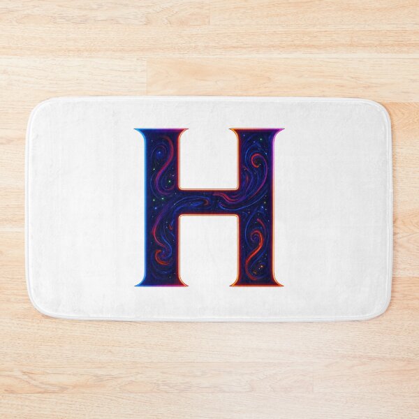 Item preview, Cosmic Neon H Letter Glow Art designed and sold by HiteshArt111.