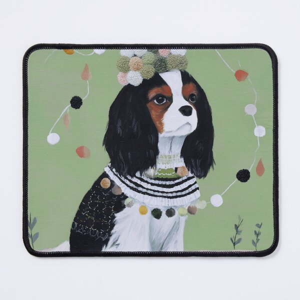 Item preview, cavalier king charles spaniel in Festive Attire designed and sold by lautir.