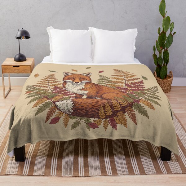 Item preview, Red Fox with Vintage Autumn Bracken designed and sold by BirdsnStuff.