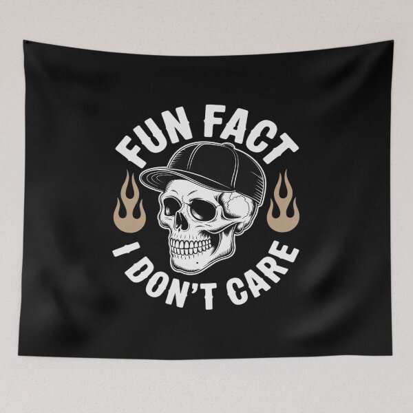 Item preview, Fun Fact I Don't Care - Skeleton Halloween Sarcastic  designed and sold by KonstanKoraner.
