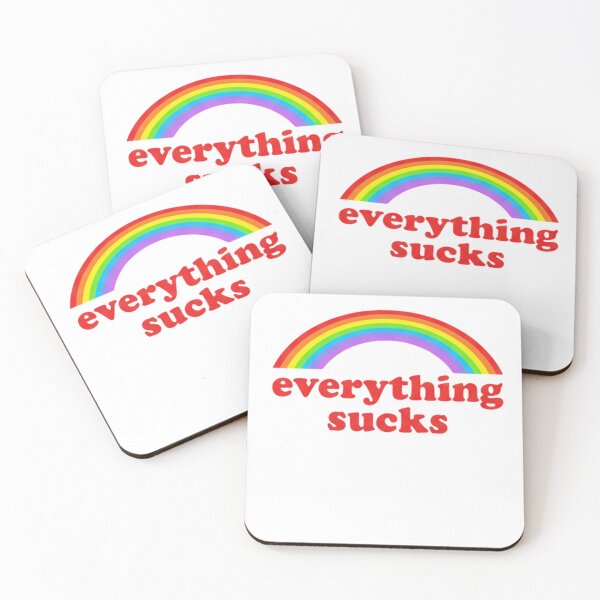 Item preview, Everything Sucks Rainbow Dark Humor T-Shirt designed and sold by JossDesign15.