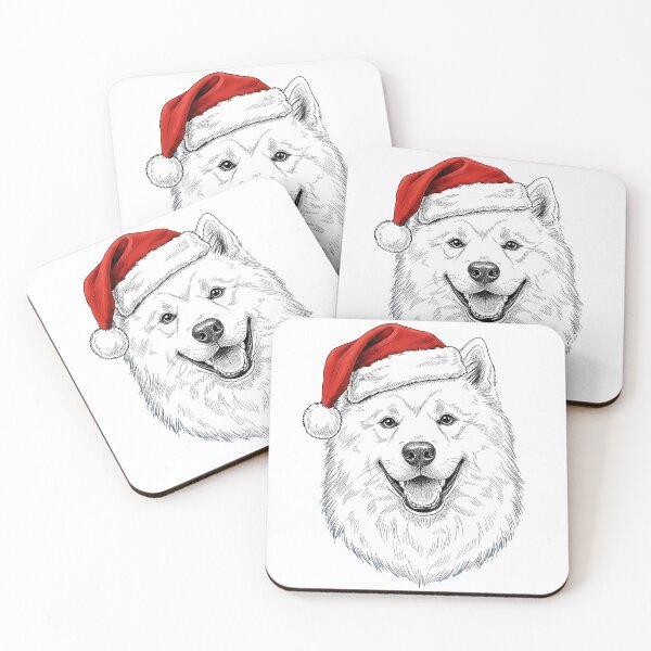 Item preview, Samoyed Christmas Hand Drawn Portrait designed and sold by EvrmoodCo.