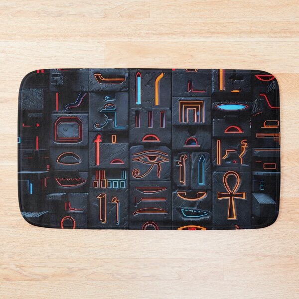 Item preview, Tiles & Blocks Design, Cyberpunk Egyptian Hieroglyphics, symmetrical textures (image size 8320x12480) designed and sold by Digital-Davinci.
