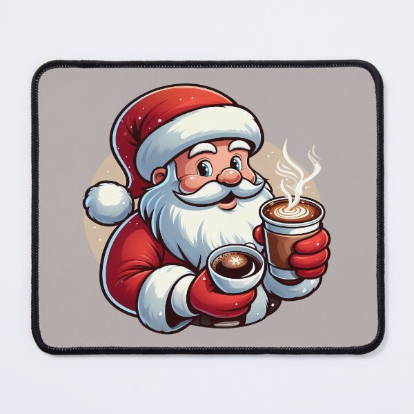 Item preview, Santa Claus with Coffee – Christmas Illustration designed and sold by Art-Arcade6.