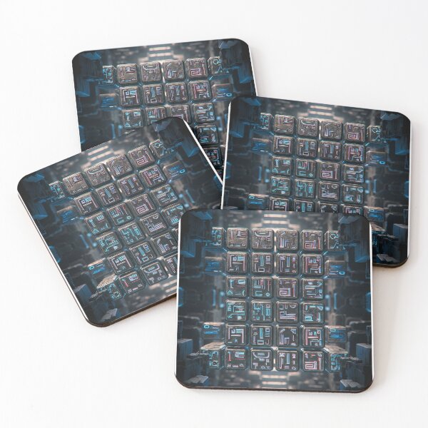 Item preview, Tiles & Blocks Design, Cyberpunk Egyptian Hieroglyphics, symmetrical textures (image size 8320x12480) designed and sold by Digital-Davinci.
