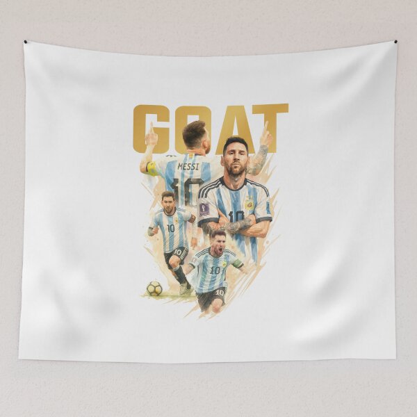 Item preview, GOAT Lionel Messi watercolor illustration  designed and sold by sabartgunpla.