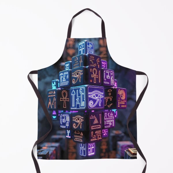 Item preview, Tiles & Blocks Design, Cyberpunk Egyptian Hieroglyphics, symmetrical textures (image size 8320x12480) designed and sold by Digital-Davinci.