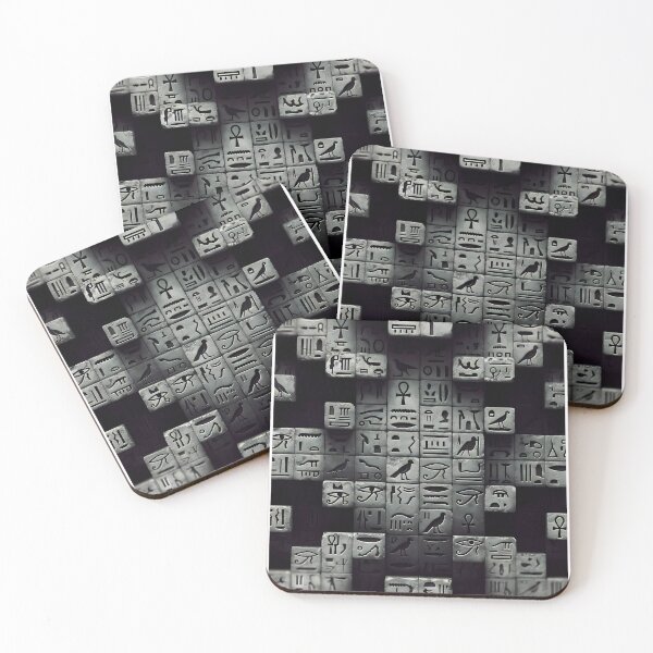 Item preview, Tiles & Blocks Design, Cyberpunk Egyptian Hieroglyphics, symmetrical textures (image size 8320x12480) designed and sold by Digital-Davinci.