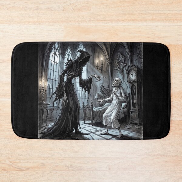 Item preview, Ebeneezer Scrooge meets the Spirit of things Yet To Come Gothic illustration designed and sold by Vintage Designs +.