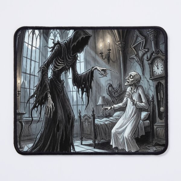 Item preview, Ebeneezer Scrooge meets the Spirit of things Yet To Come Gothic illustration designed and sold by Vintage Designs +.