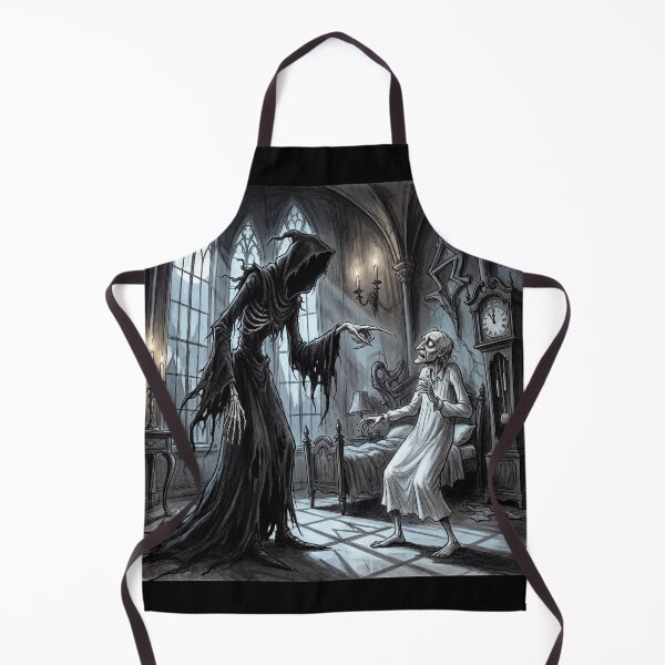 Item preview, Ebeneezer Scrooge meets the Spirit of things Yet To Come Gothic illustration designed and sold by Vintage Designs +.