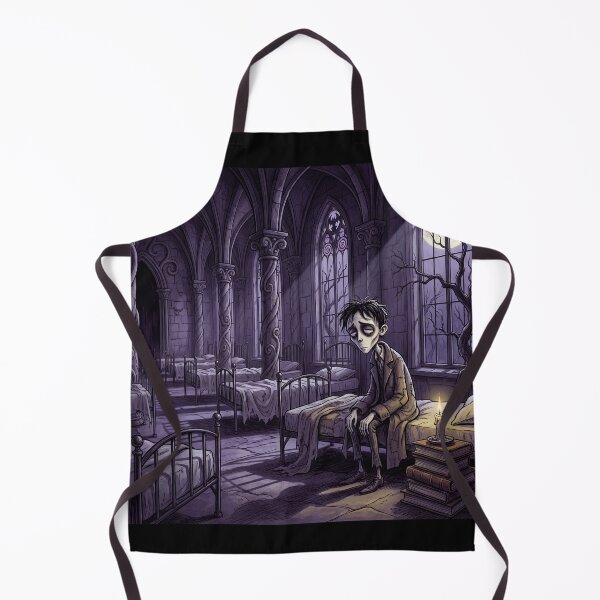 Item preview, Young Ebeneezer Scrooge lonely at Christmas time Gothic illustration designed and sold by Vintage Designs +.